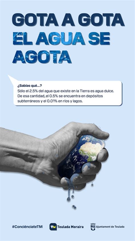 Cartel En Teulada Moraira Gota A Gota El Agua Se Agota LaMarinaAlta