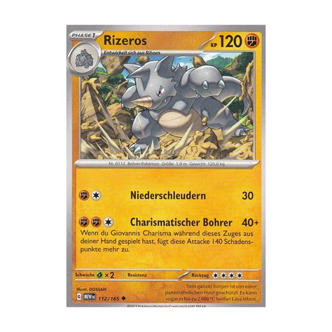 Rizeros 112 165 MEW 151 Pokemon Karte günstig kaufen