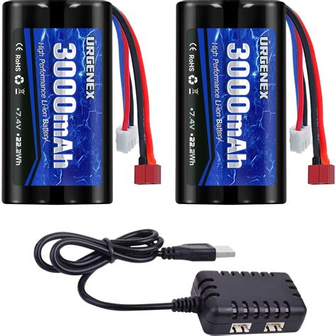 Amazon URGENEX 7 4V Lipo Battery 2S 35C 1800mAh Rechargeable RC