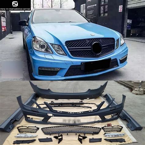 W212 E63 AMG Car Body Kit FRP Unpainted Front Bumper Rear Bumper Side