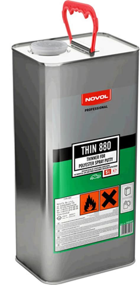 Thin Thinner For Polyester Spray Putty Novol Professional