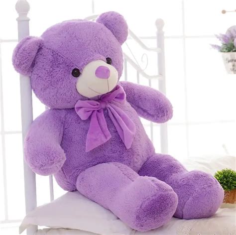 Lavender Purple Giant Teddy Bear Kids Toys Stuffed Dolls Big Toy