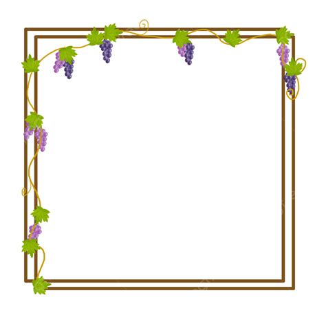 Fruit Borders White Transparent Fruit Border Fruit Frame Grape Png