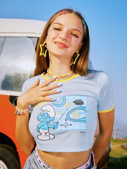 Romwe X The Smurfs Fashion Romwe X The Smurfs Shein Usa