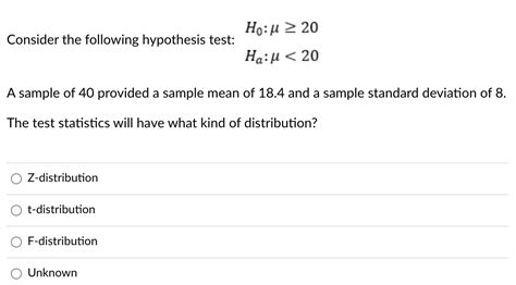 Solved Consider The Following Hypothesis Test Hou 20 He Chegg