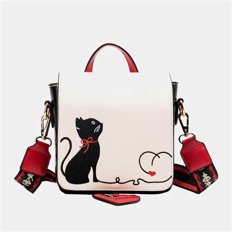 Cat Pattern Crossbody Bag Iucn Water