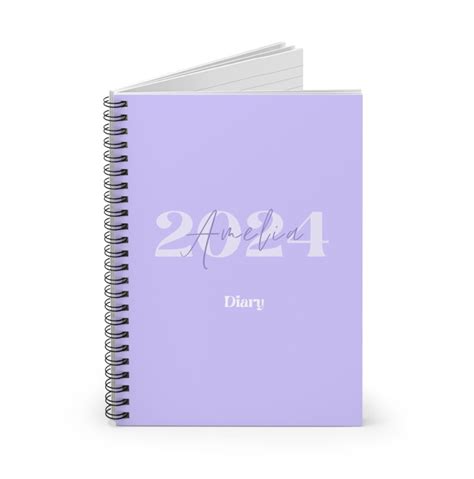 Personalised 2024 Diary Custom Diary Spiral Journal 2024 Diary