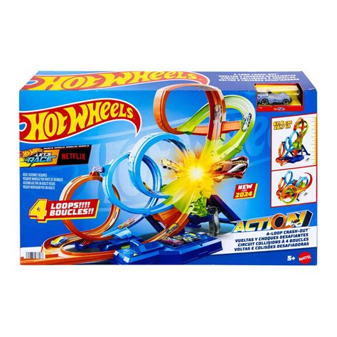 HOT WHEELS ACTION POCZWÓRNA PĘTLA ZE STREFĄ KRAKS ZESTAW 1 SAMOCHODZIK 16984247161