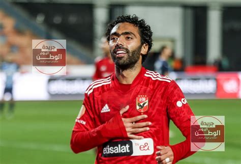 حسين الشحات لاعب الاهلي خلال بيان رسمي يعلن الاعتذار عن واقعة ضرب محمد