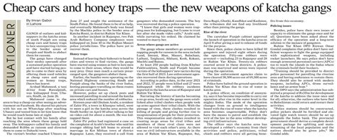 Dawn EPaper Jul 24 2023 Cheap Cars And Honey Traps The New Weapons