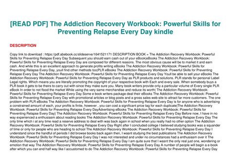 Ppt Read Pdf The Addiction Recovery Workbook Powerful Skills For