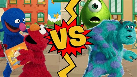 M U G E N Battles Elmo Grover Vs Mike Wazowski Sulley Sesame