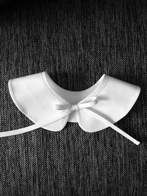 White Peter Pan Collar, White Detachable Collar, Round Collar, Linen ...