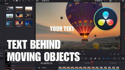 How To Add Text Behind Objects In Davinci Resolve Youtube