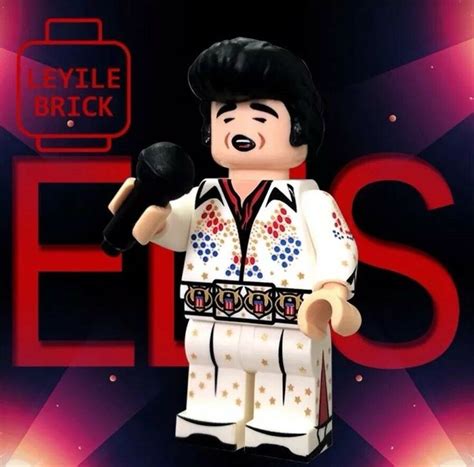 New** LYL BRICK Custom Elvis Presley Lego Minifigure | SG MiniFigures