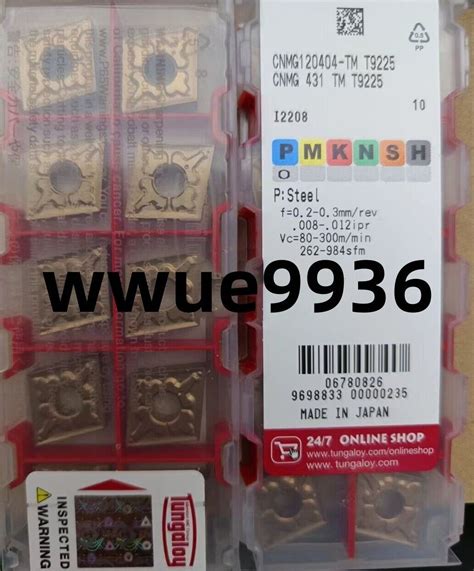 Tungaloy CNMG120404 TM T9225 CNMG431 TM Turning Blade Carbide Inserts