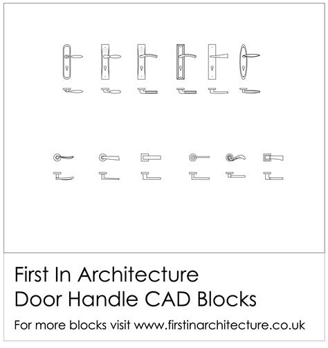 Door Handle Cad Blocks