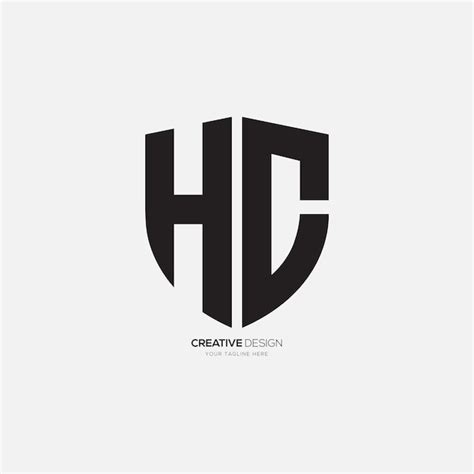 Premium Vector Modern Letter H C With Modern Security Shield Monogram