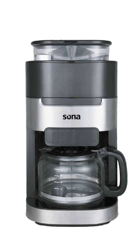 Sona 1050W 1.5 liter coffee machine with built-in grinder - Leaders Center