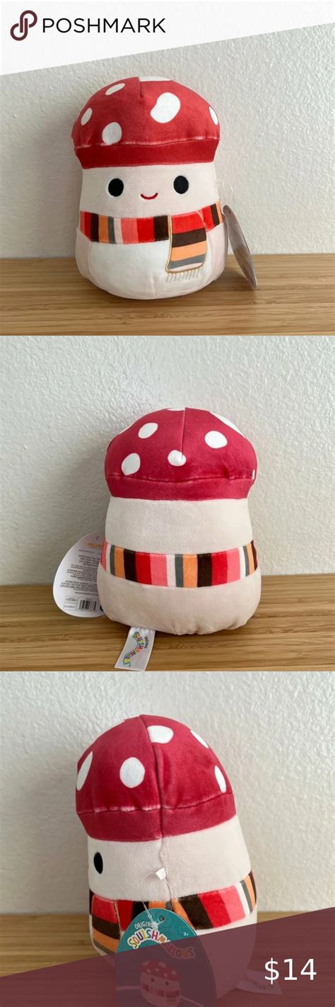 HARVEST SQUISHMALLOWS Malcolm The Mushroom 7 5in OFFICIAL KELLYTOY