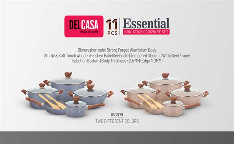 Delcasa Essential Piece Nonstick Pots And Pans Set Induction