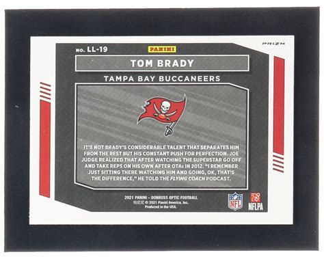 Tom Brady Donruss Optic Legendary Logos Pristine Auction