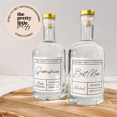 Groomsmen Proposal Label Custom Groomsman Whiskey Label Best Man T Usher T Man Of