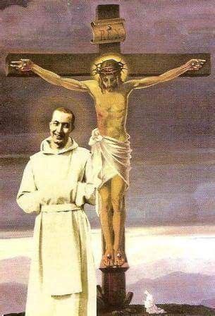 A Painting Of Jesus On The Cross With A Man Standing Next To Him