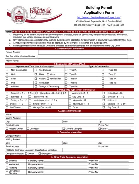 Nc Permit Application Form Fill Online Printable Fillable Blank