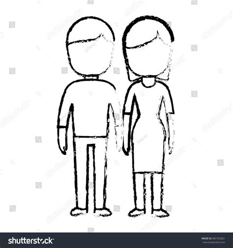 Couple Man Woman Icon Stock Vector Royalty Free 685752061 Shutterstock