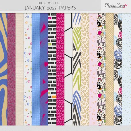 The Good Life January Papers Kit By Marisa Lerin Graphics Kit