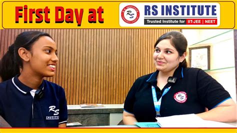 First Day At RS Institute Kanpur Students Reviews For RS Institute