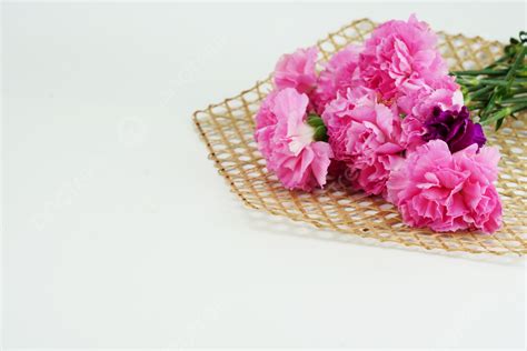 Mother S Day Carnations Pink Flowers Background Mother S Day