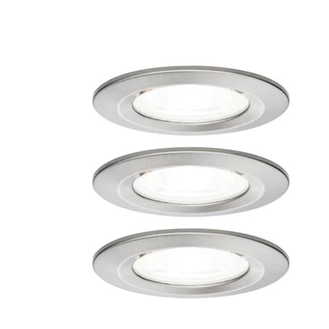 Paulmann Led Einbauleuchte Nova Basisset Starr Ip44 Rund 78mm Gu10 3x6