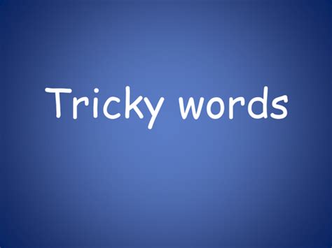 Jolly Phonics Tricky Words Sets 1 4 Slideshow Teaching Resources