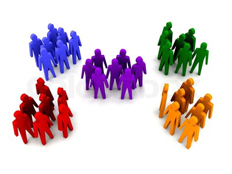 Different Groups Of People Concept 3d Illustration Stock Image