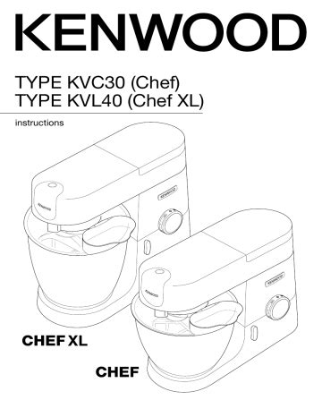 Kenwood KVL4100S Chef XL Stand Mixer User Manual Manualzz