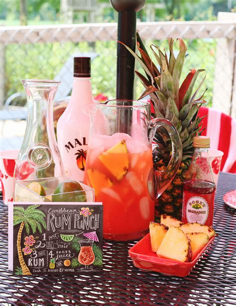 Summer Cocktail Recipe Tropical Rum Punch Lily And Val Living