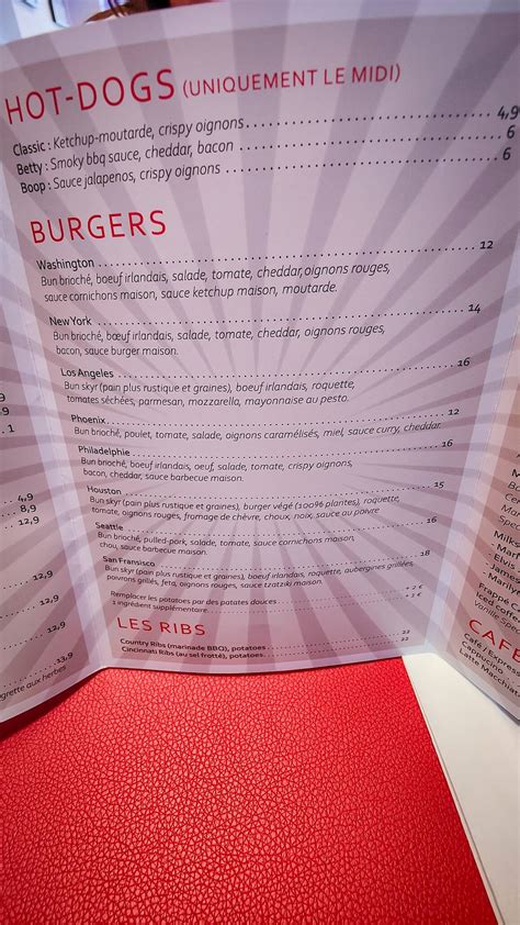 Menu At American Bar Nivelles Grandplace 35