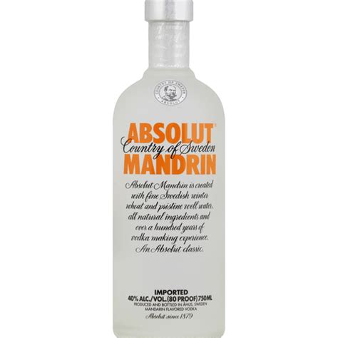 Absolut Mandrin Vodka Ml Bottle Vodka Tom S Food Markets