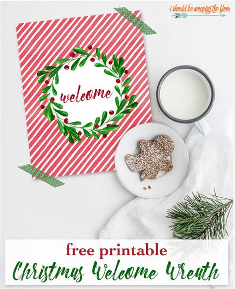 Christmas Printable Welcome Sign | Christmas printables, Free christmas printables, Free christmas