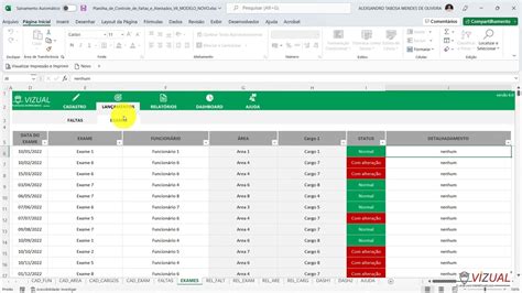 Planilha De Controle De Faltas E Atestados Em Excel