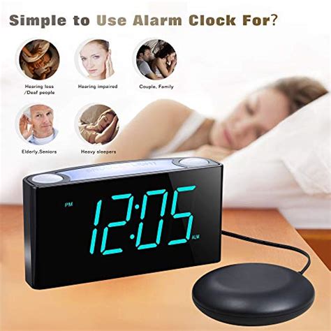 Rocam Extra Loud Alarm Clock With Bed Shaker Vibrating Alarm Clock For