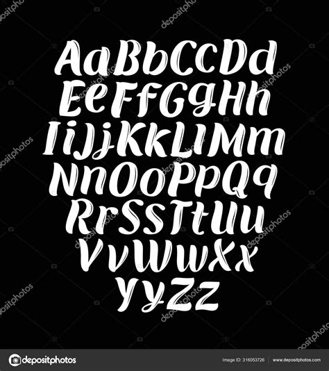 Juego de tipografía dibujado a mano Tipografía alfabeto vector