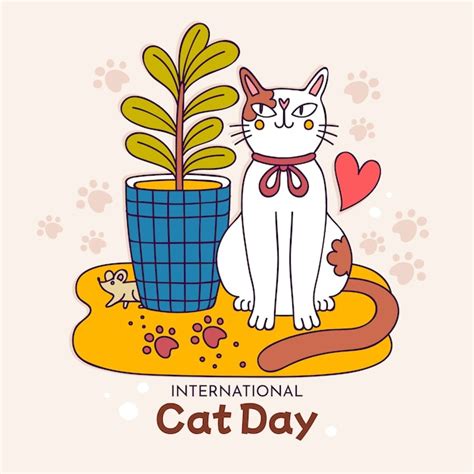 National Cat Day 2024 Vectors And Illustrations For Free Download Freepik