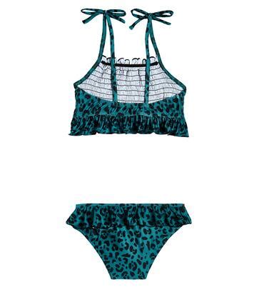 Leopard Print Bikini In Blue Suncracy Mytheresa