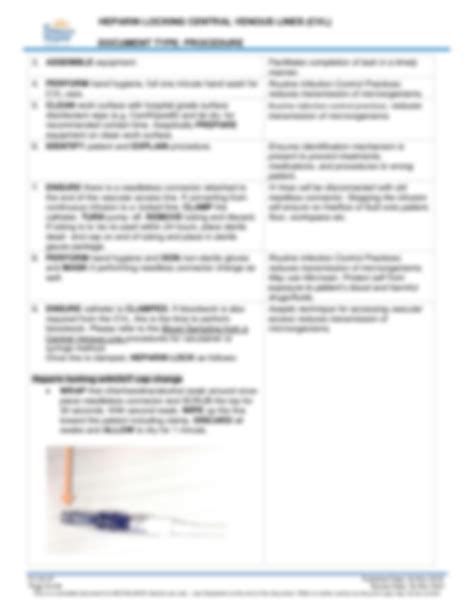 Solution Heparin Locking Central Venous Lines Cvl Studypool