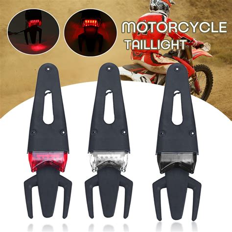 Farol Traseiro Freio Led Luz Traseira Sujeira Moto Motocross