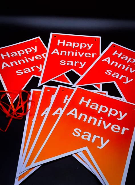 Happy anniversary banner illustration design, Art Print – mydollarstore