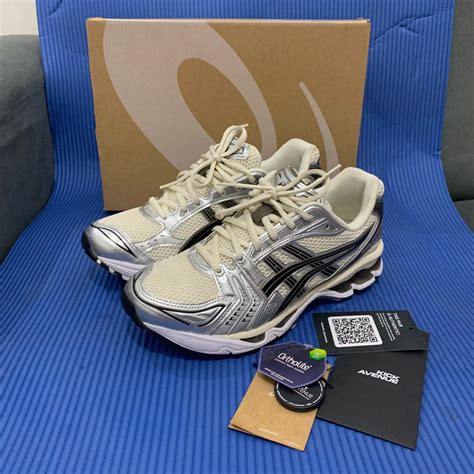 Asics Gel Kayano 14 Cream Black Fesyen Pria Sepatu Sneakers Di